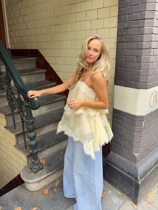 Loulou Scarf Top Crème