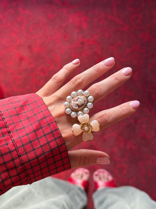 Lucky Clover Ring Pink