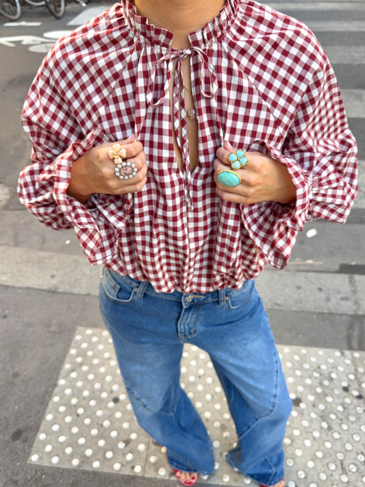 Poppy Checked Blouse